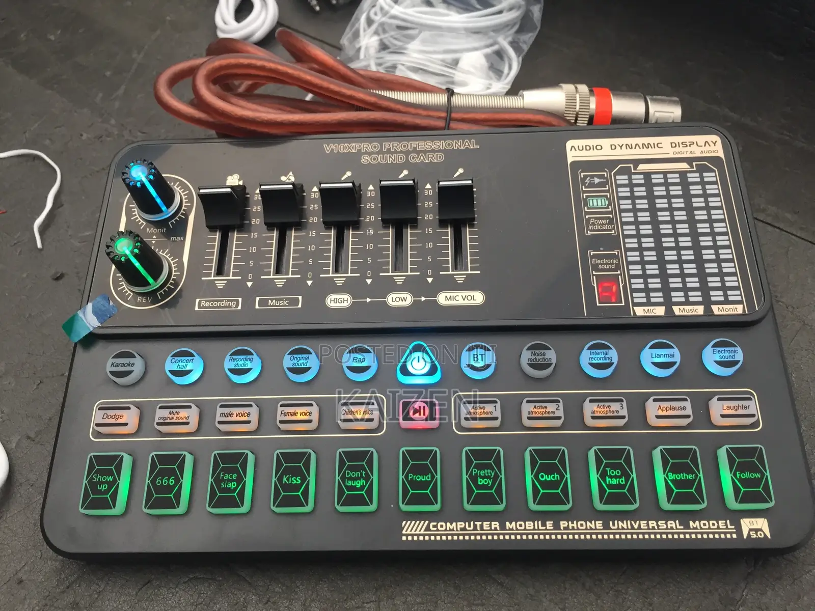 BM900 Microphone Condenser With V10s Pro Sound Card