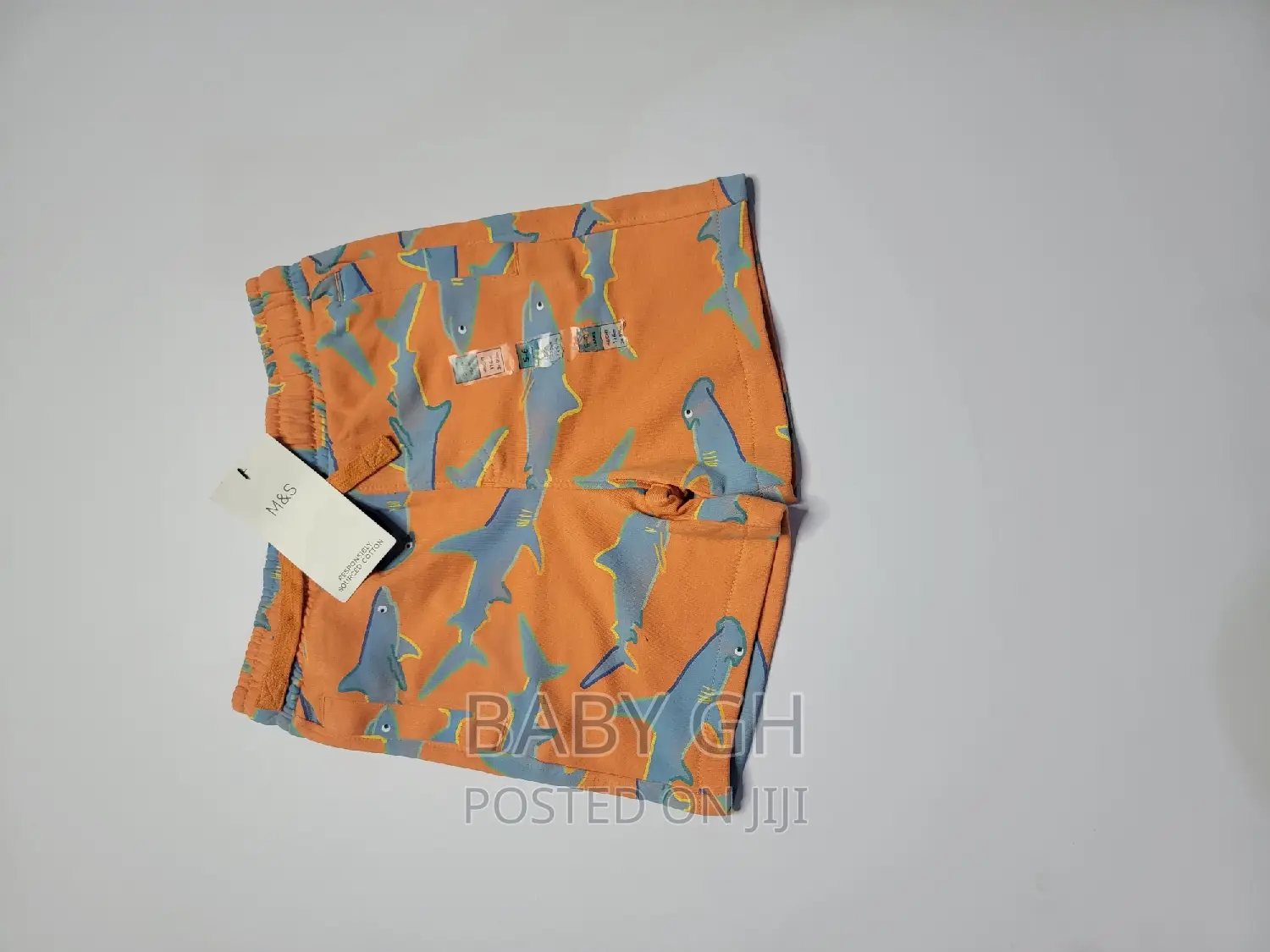 Marks Spencer Orange Shark Themed Boys Shorts