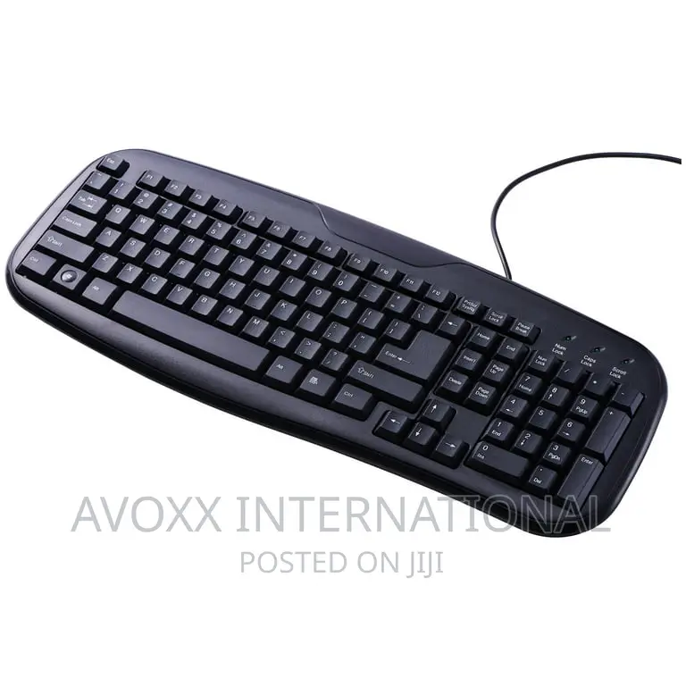 Onn Usb Connected Soft-Touch Wired Keyboard, Black