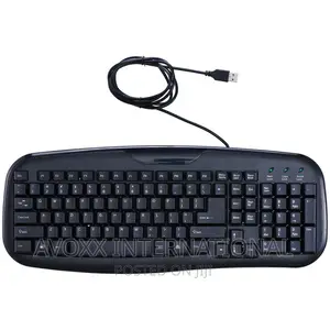 Onn Usb Connected Soft-Touch Wired Keyboard, Black