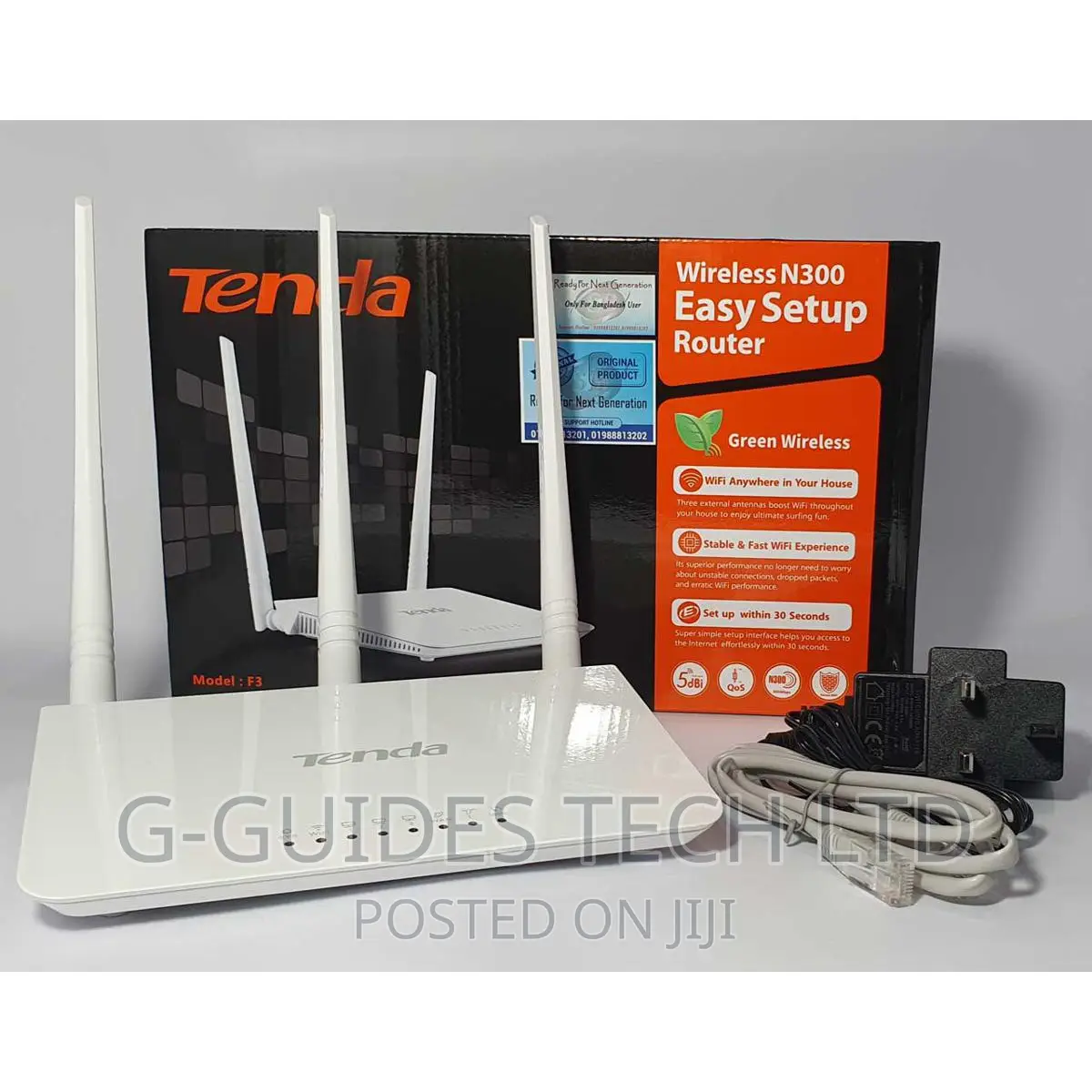 Tenda Wireless N300 Easy Setup Router F3
