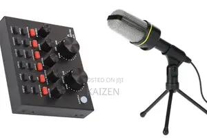 Desktop Microphone With V8 Sound Card
