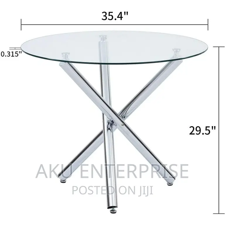 Glass Round Dinning Table