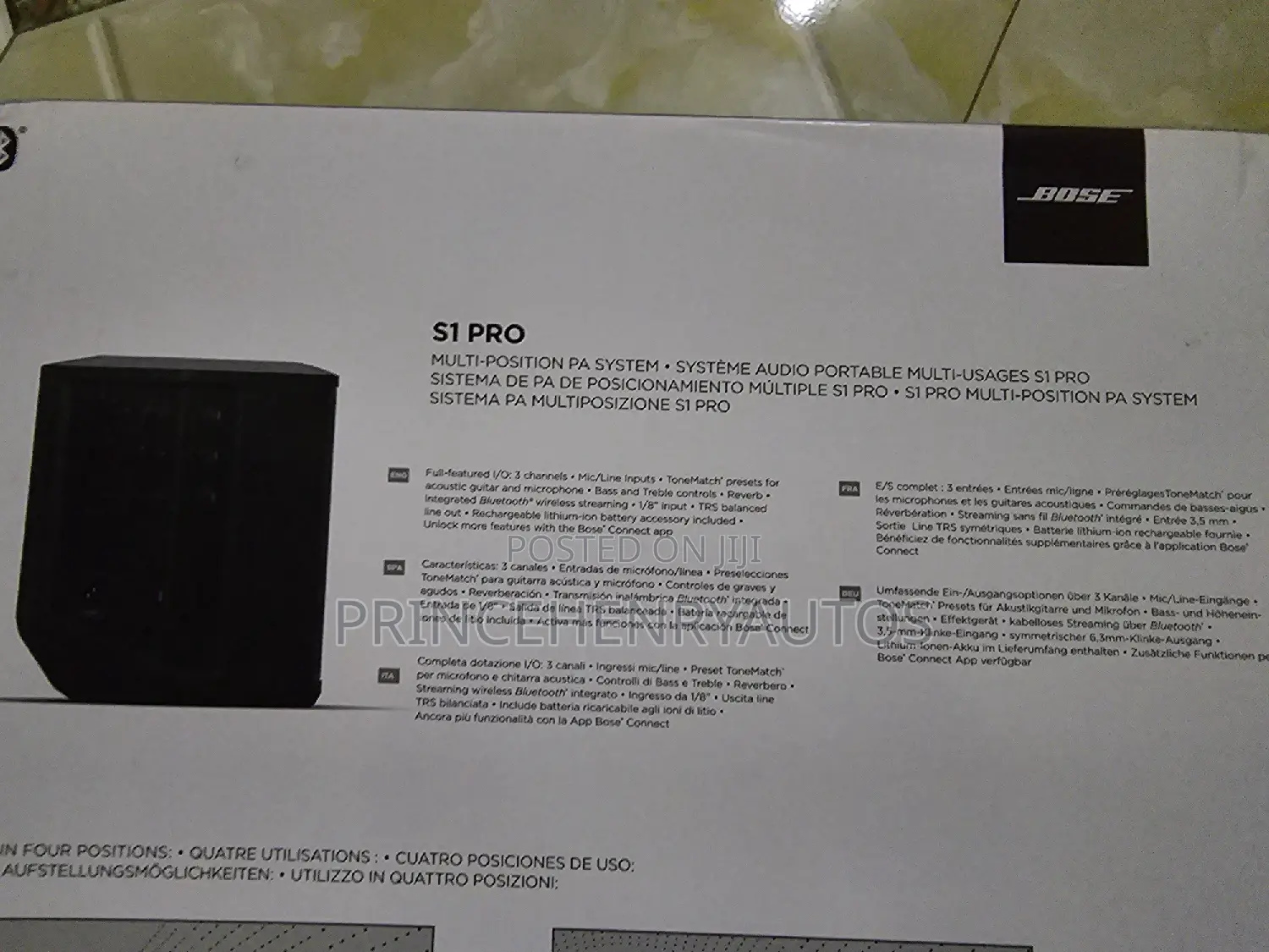 Bose S1 Pro Portable Bluetooth Speaker System With Battery,