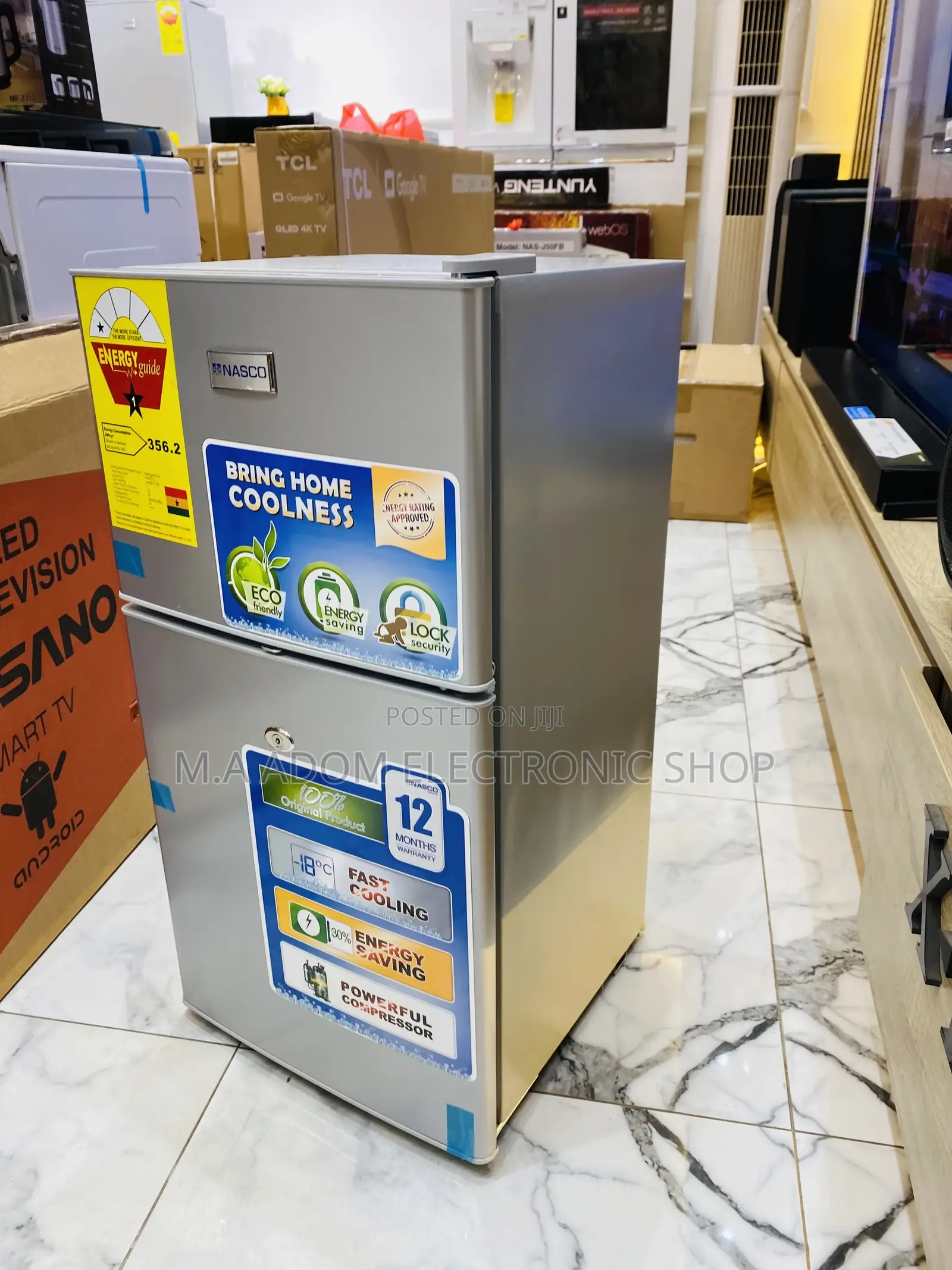Fast Chilling Nasco Nasf2-120 Double Door Table Top Fridge