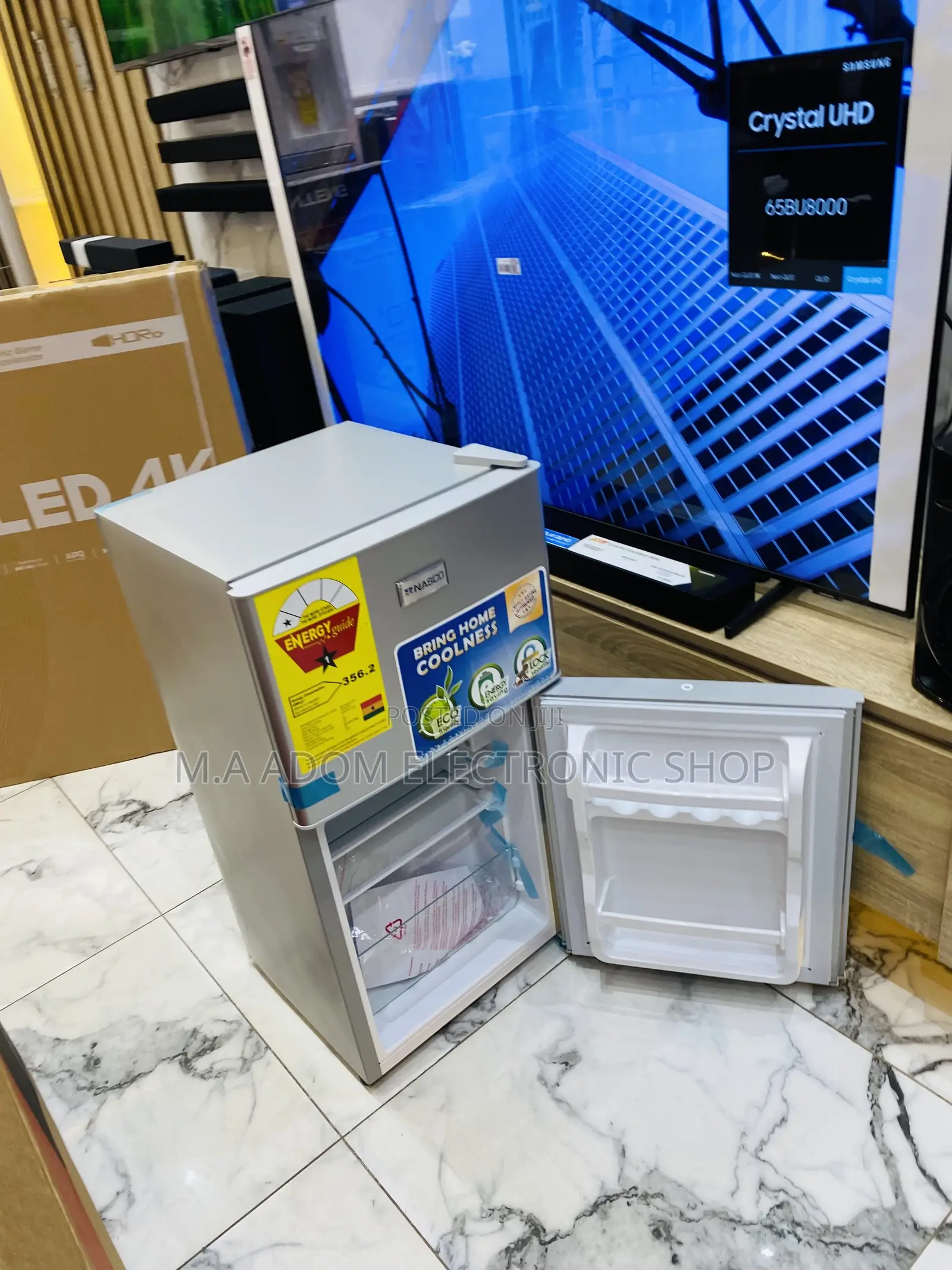 Fast Cooling Nasco Nasf2-13 Double Door Refrigerator.