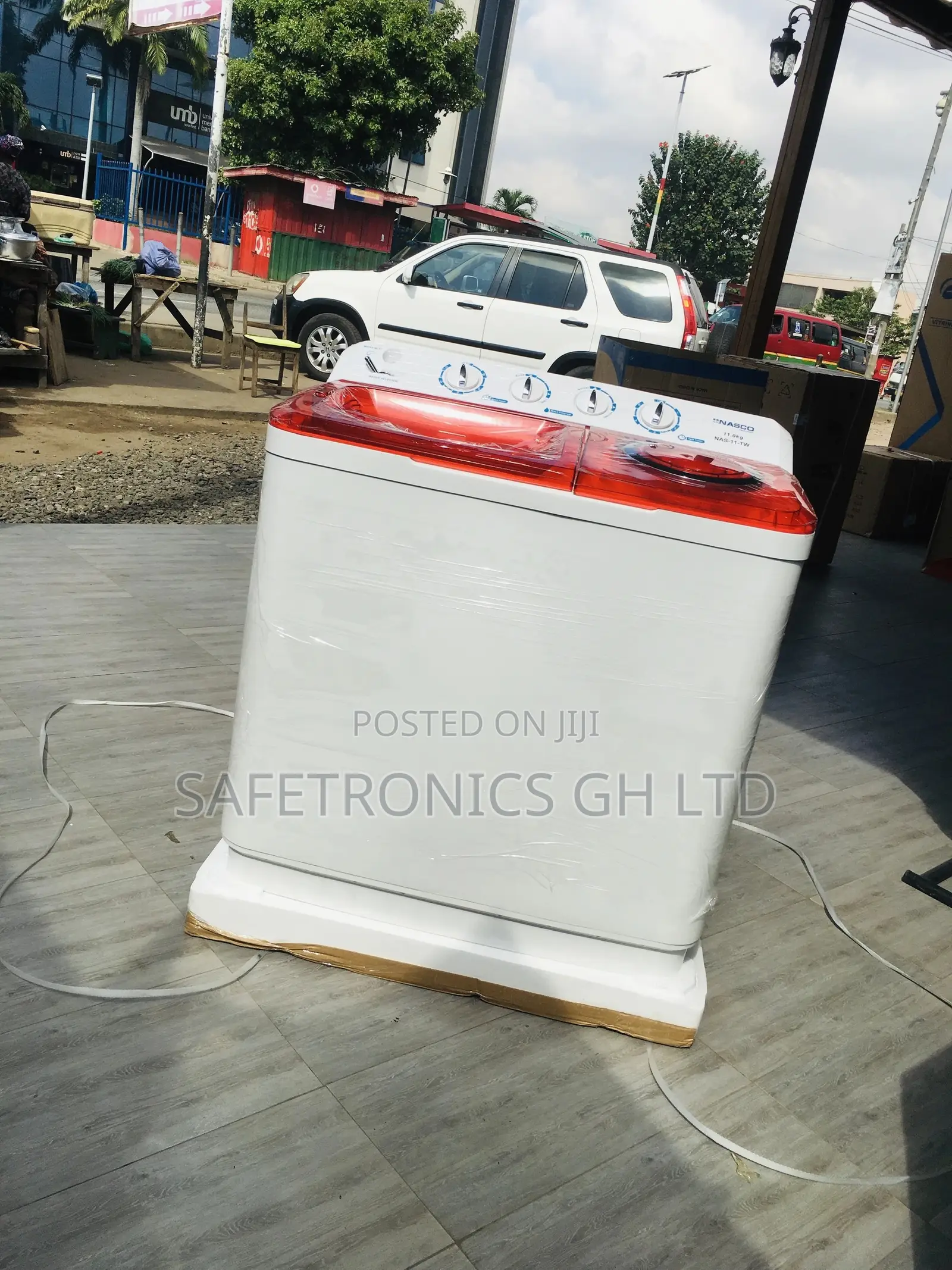 Topload Red/White 11kg Washingmachine Semiautomatic Nasco