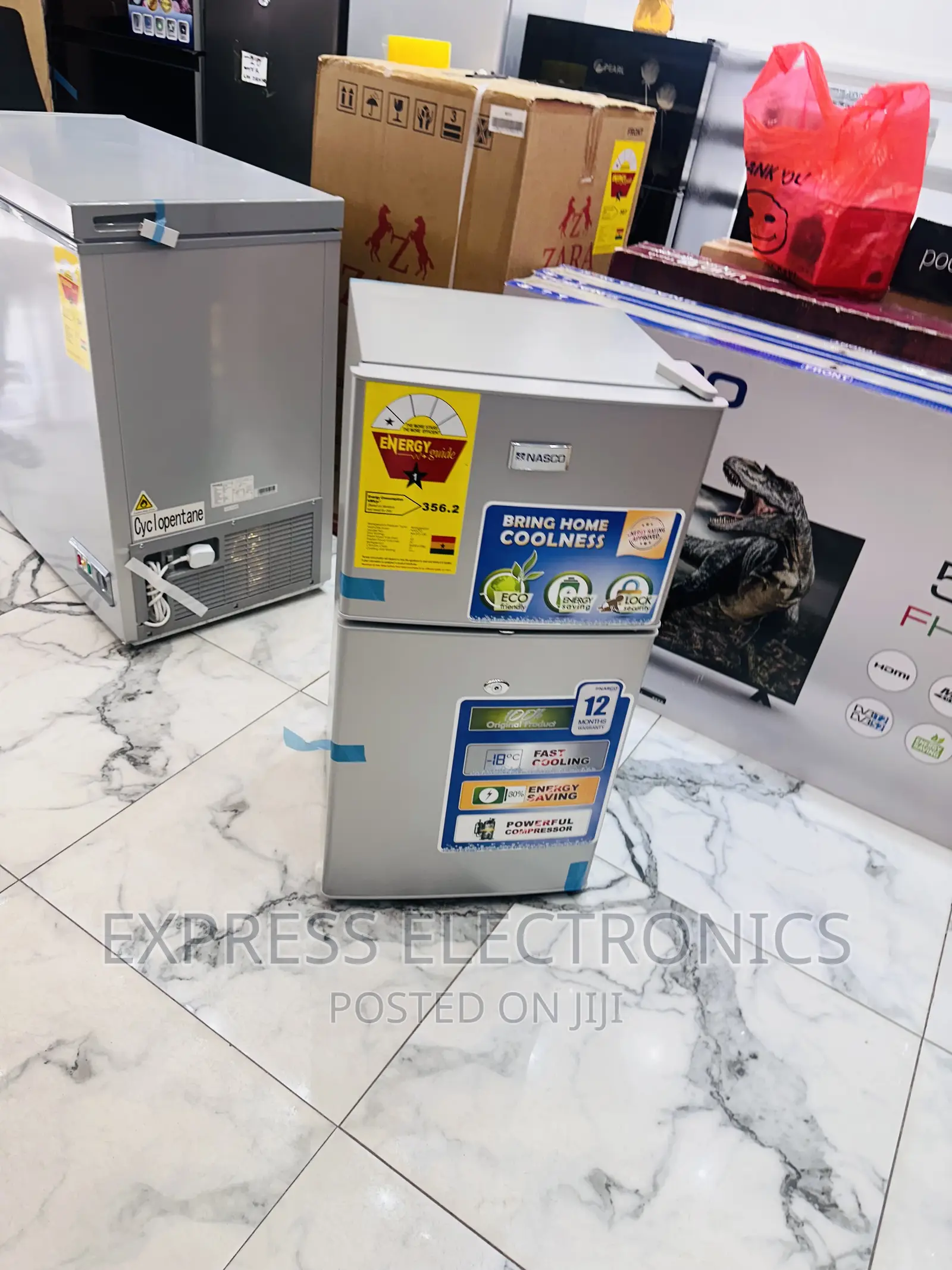 Durable Build Body Table Top Fridge Nasco Double Door