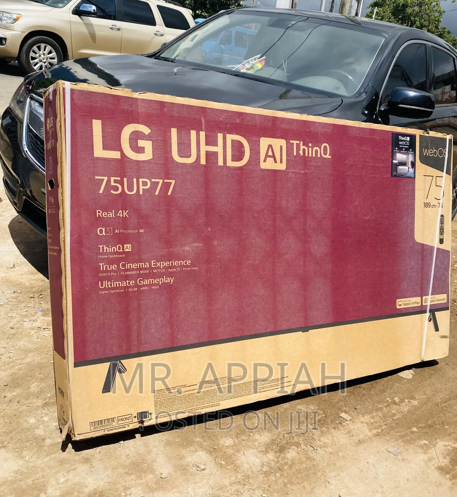Fresh in Box LG 75up7750 75 Inch Real Uhd Sm Tv(Black).