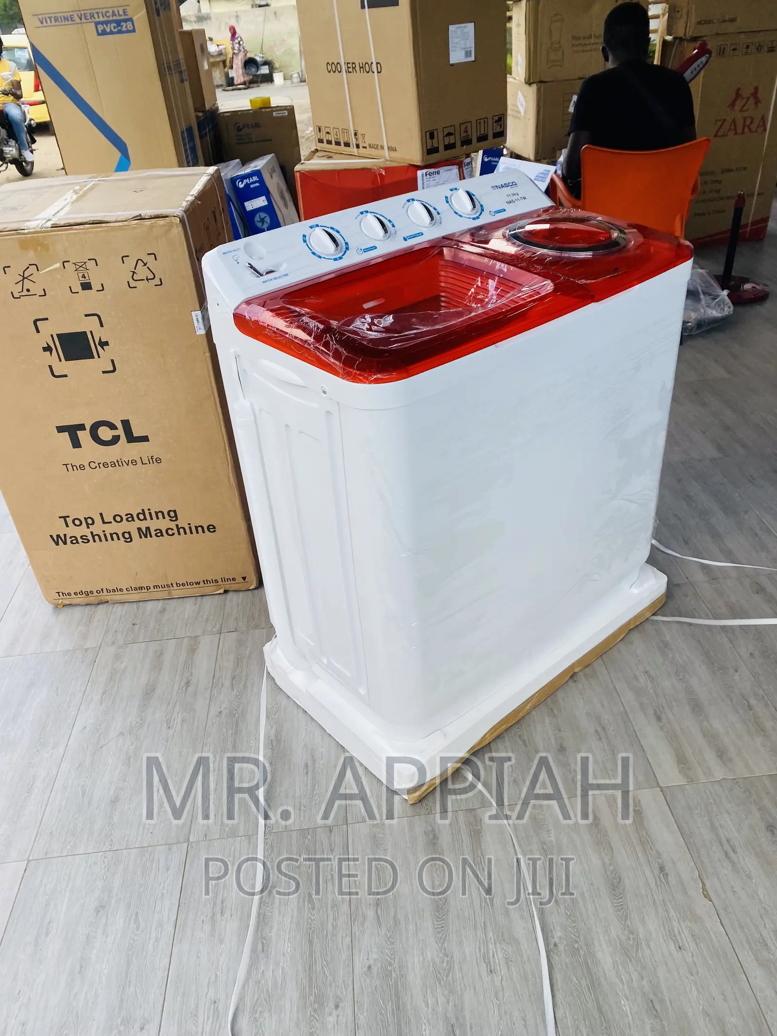 Convenient Nasco 11kg Electric Washing Machine + Spin/Dry.