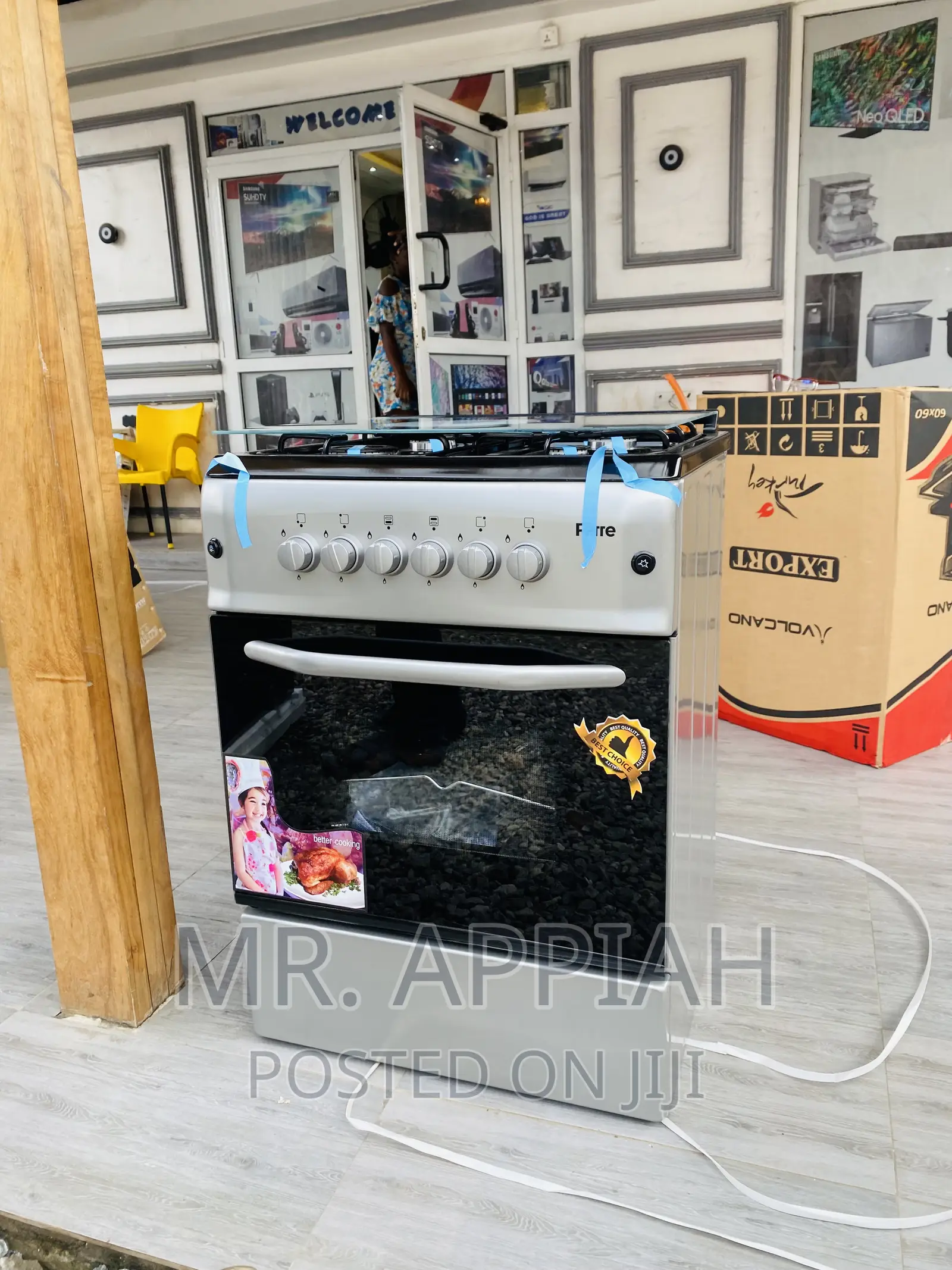Fabulous Ferre 60x60 4 Gas Burner + Oven(Gray).