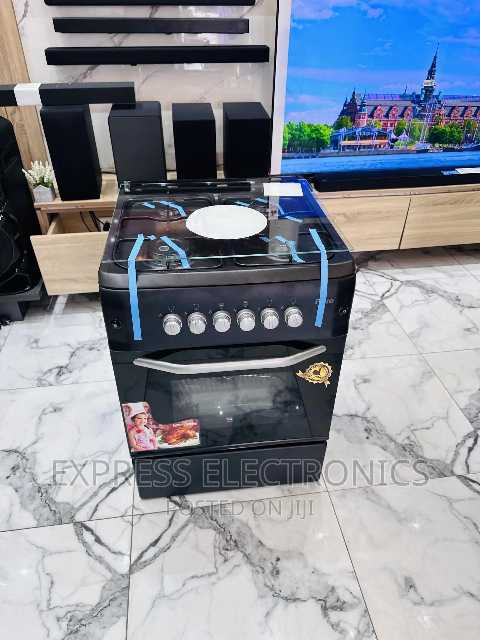 The Latest Version Black 50/55 Gas Cooker Oven Rotisserie