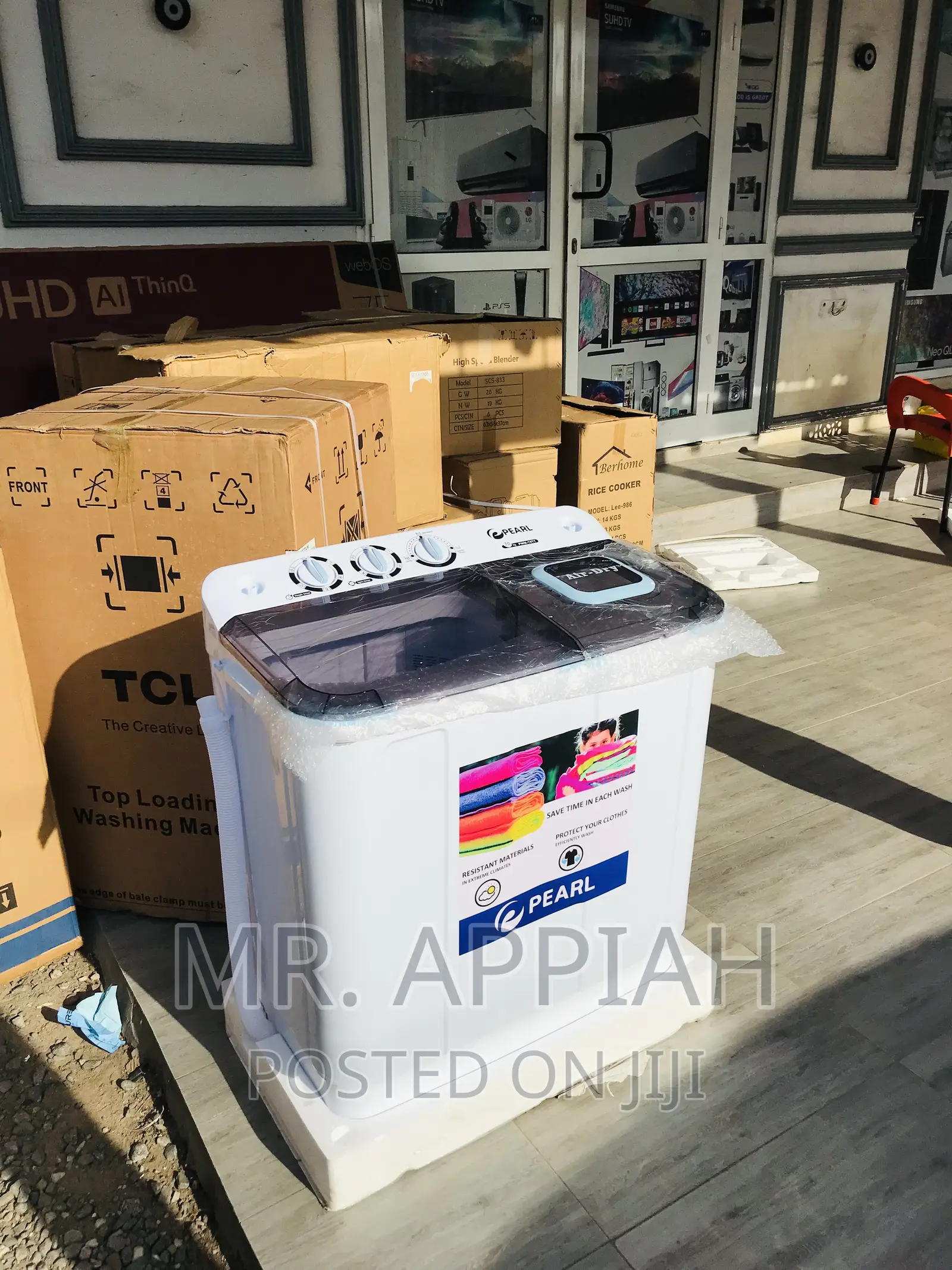 Unique Pearl 12kg Electric Washing Machine(White).
