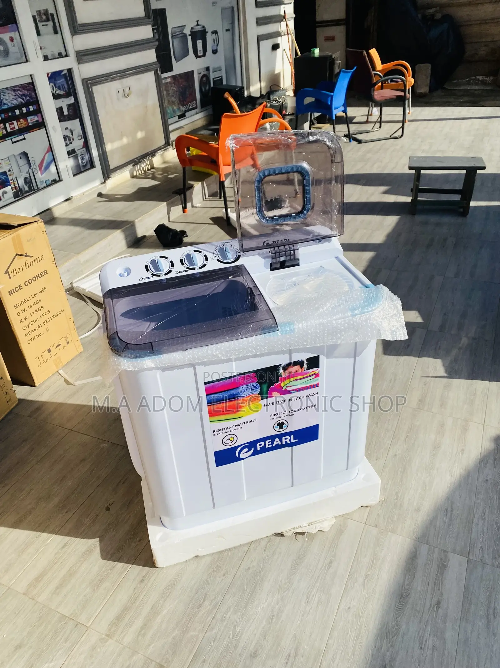 Quality Pearl 12kg Top Load Electric Washing Machine(White).