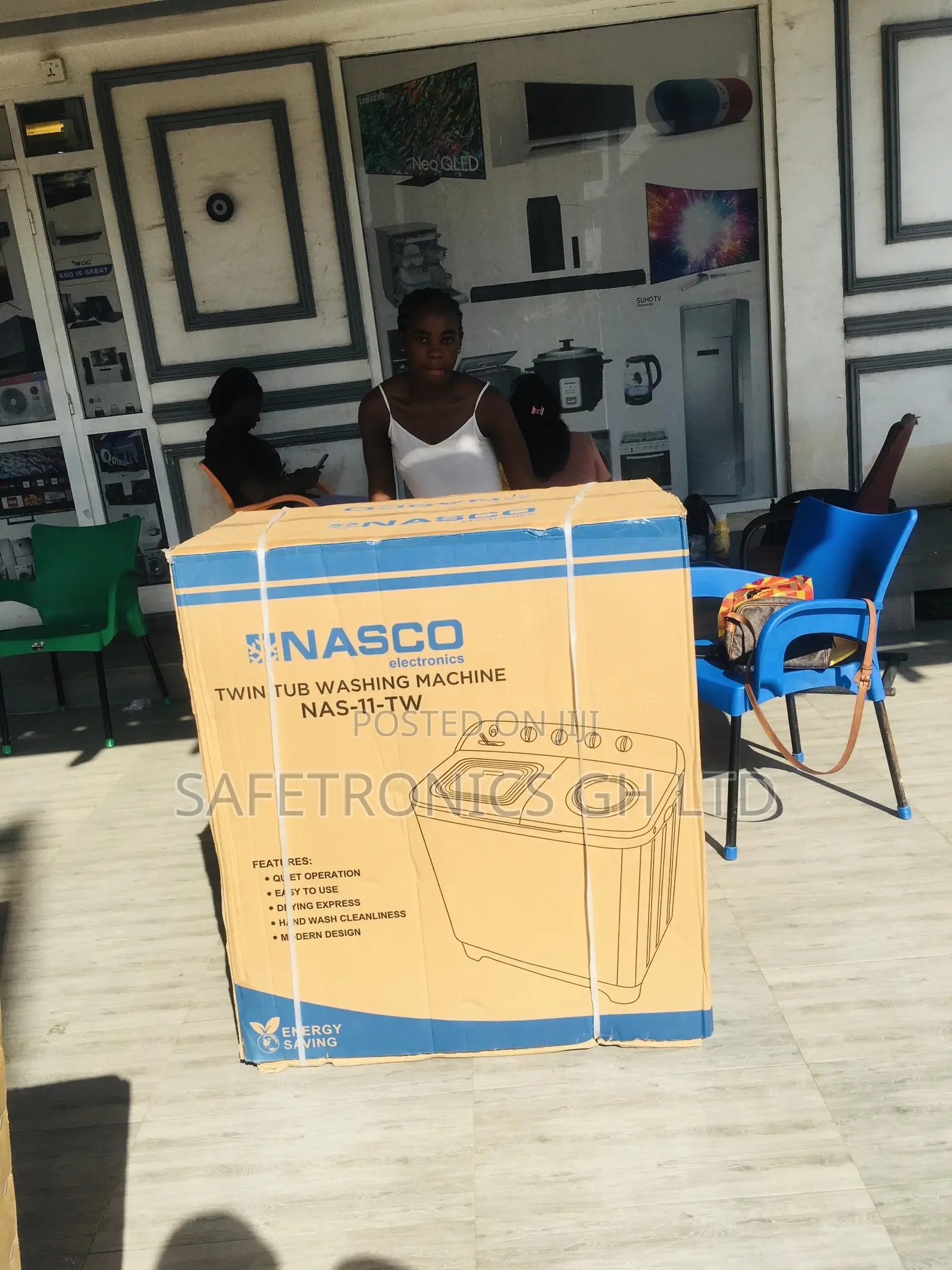 Twintub Washingmachine Electric Topload Red 11kg Nasco