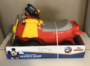 Kids Children Mickey Mouse Plane Light-Sound Activity Ride-O