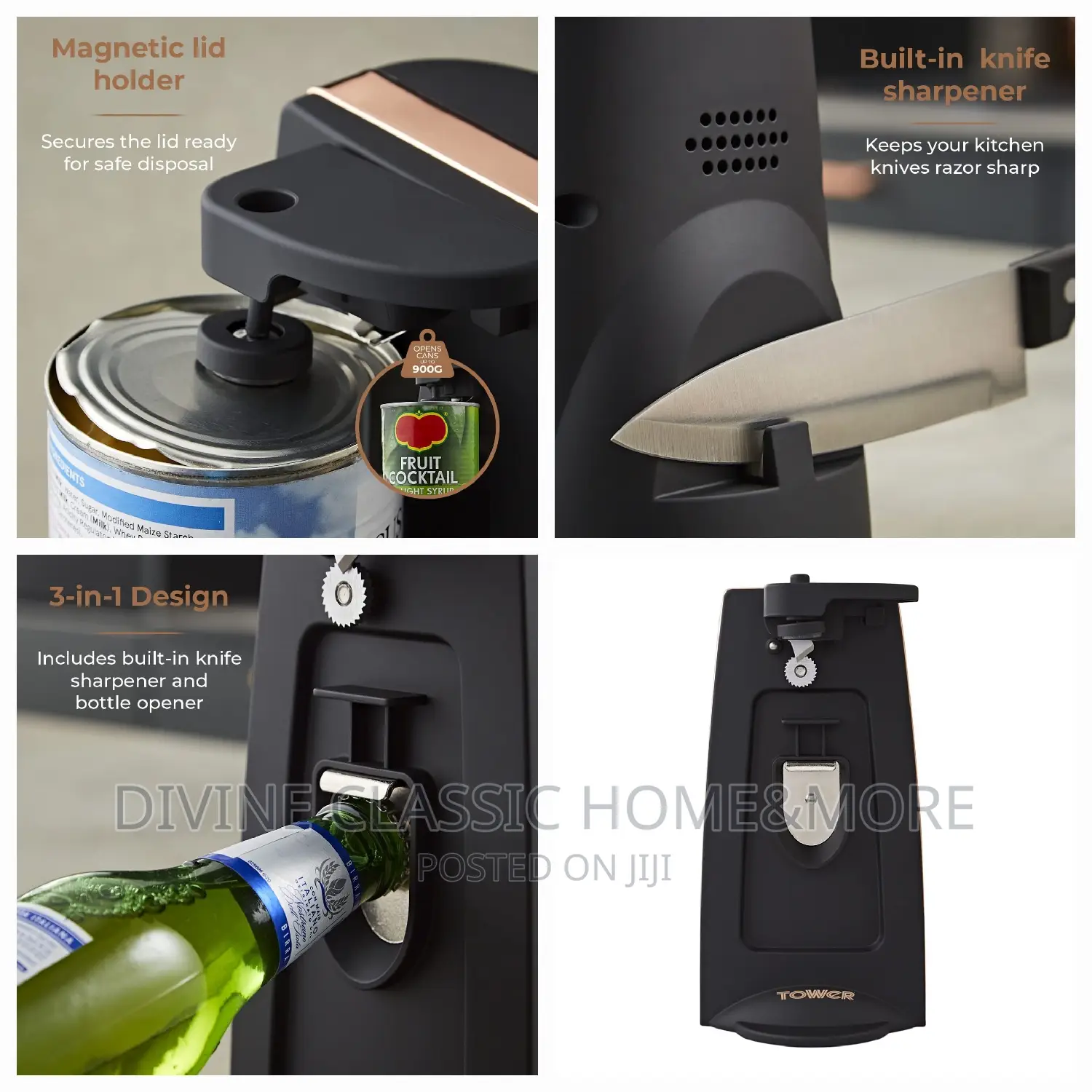 Tower 3in1 Electric Can Opener