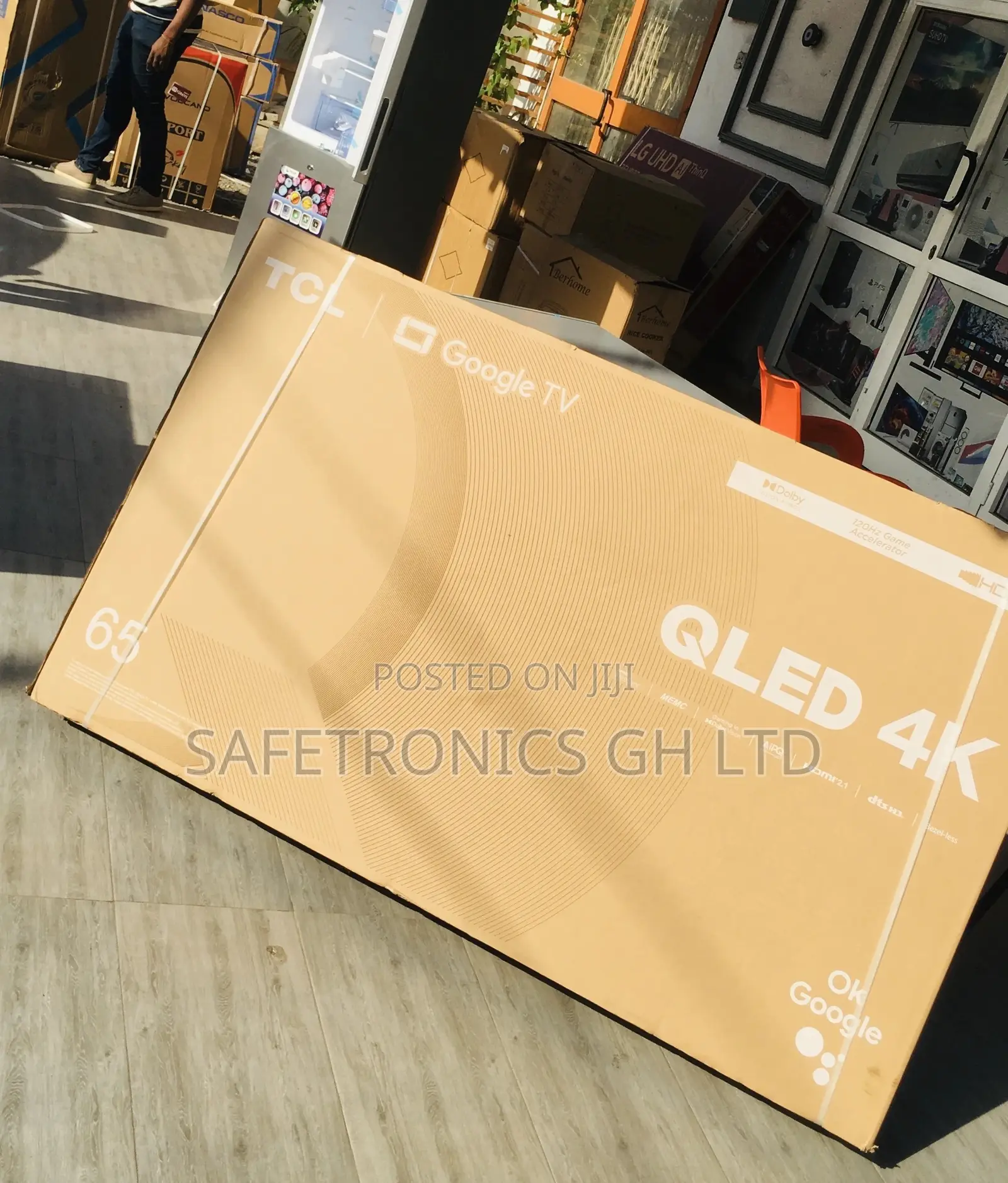 65 Inches Glossy Qled TCL Black Smart UHD Electric Tv