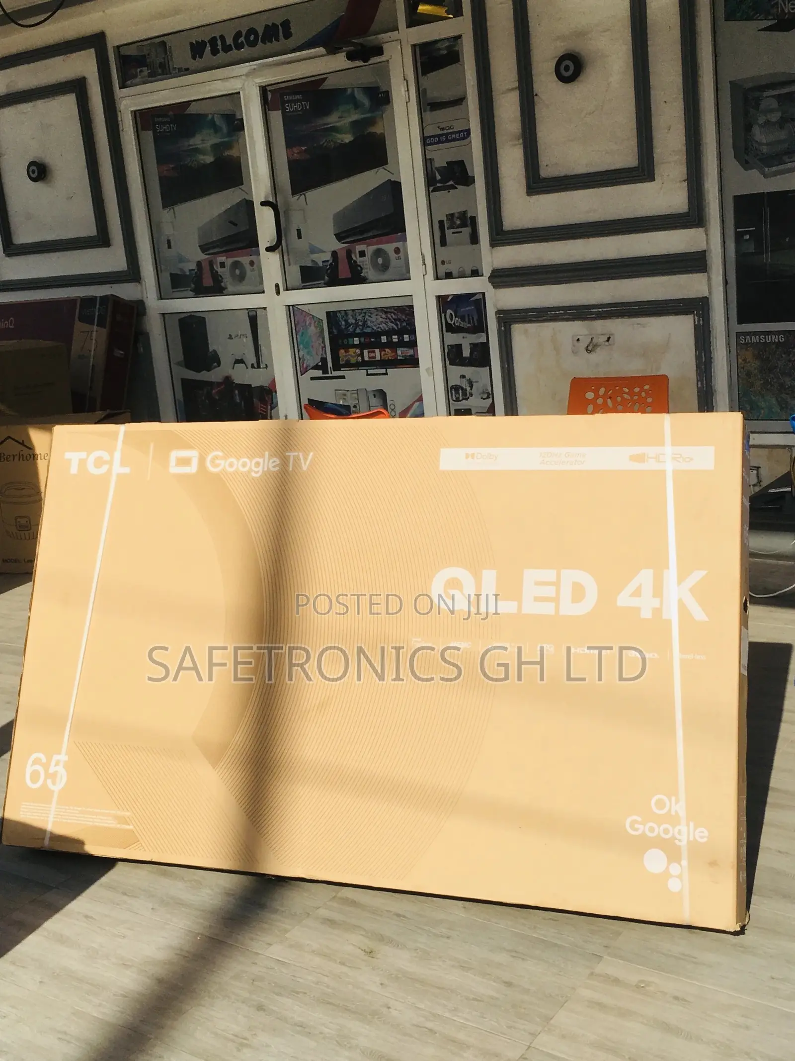 Black 65 Inches Glossy QLED TCL Smart Tv UHD C645
