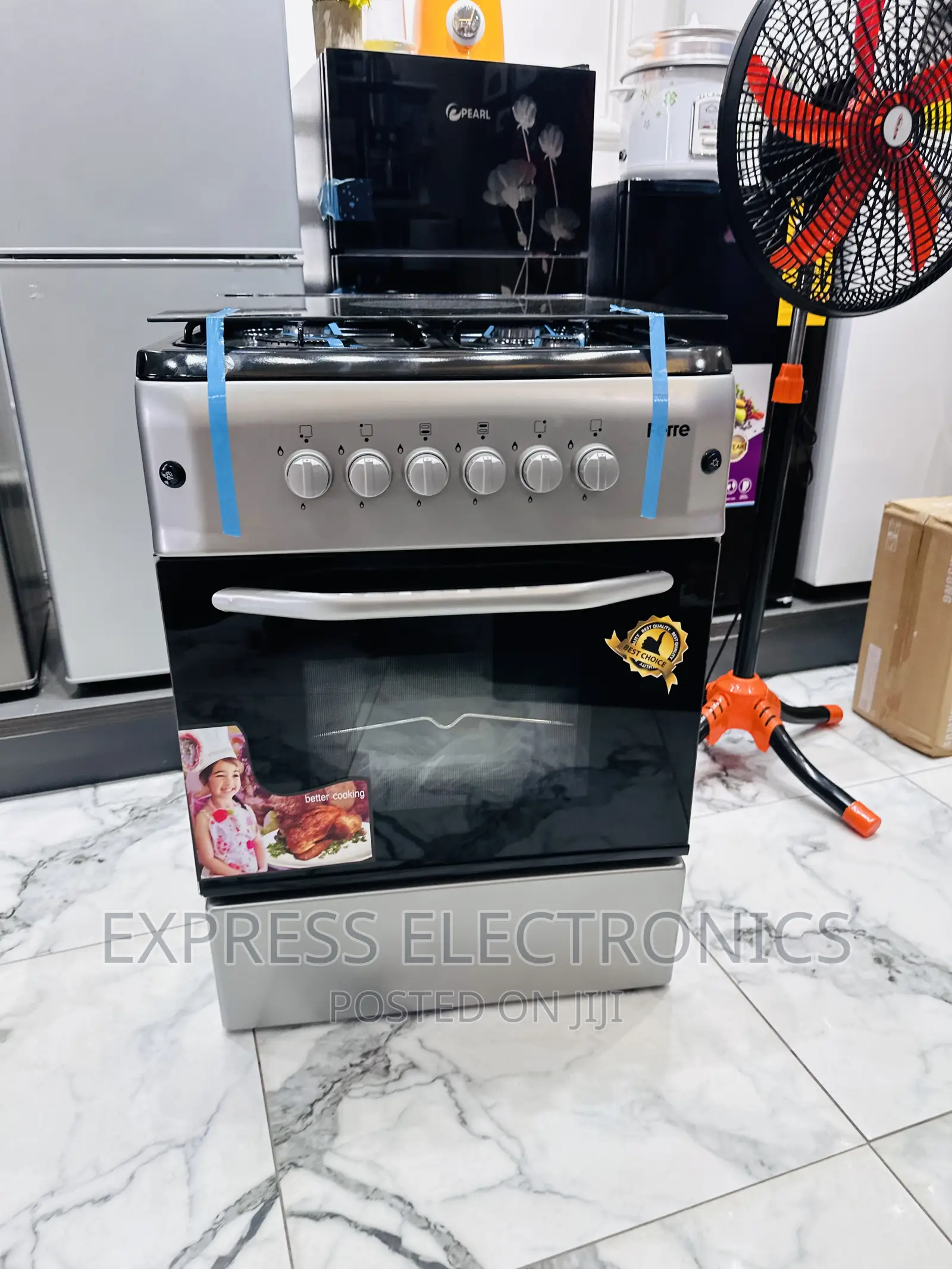 Eco Mode Sliver Gas Cooker 60/60 Oven 4burner Rotisserie