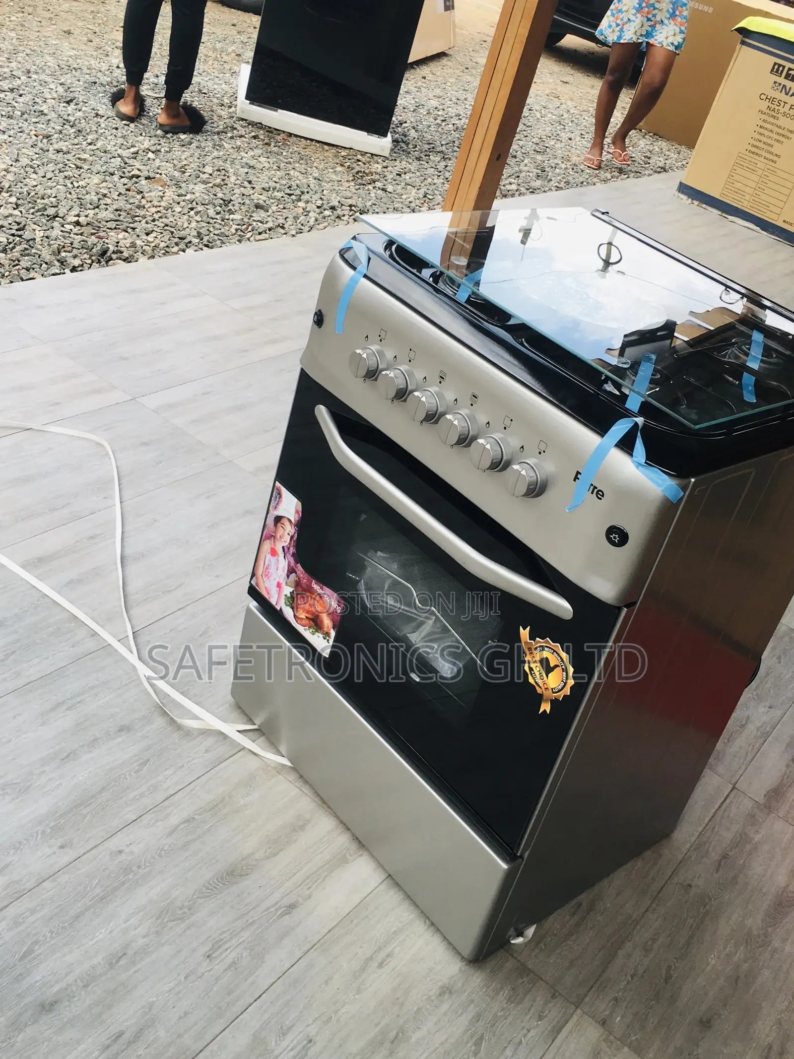 Oven With Grill 4 Gascooker 60x60 Ferre Sliver Burner