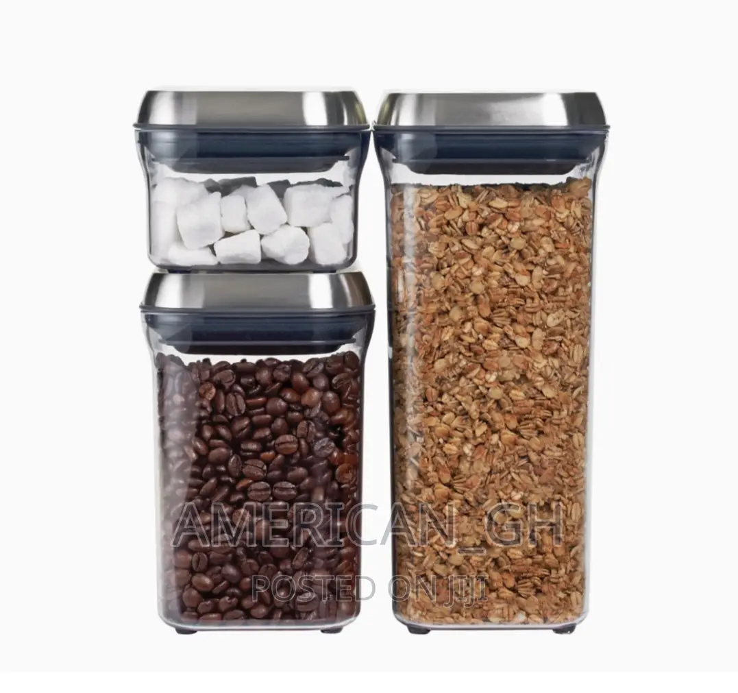 OXO Steel 3-Piece Airtight Food Storage Container Set