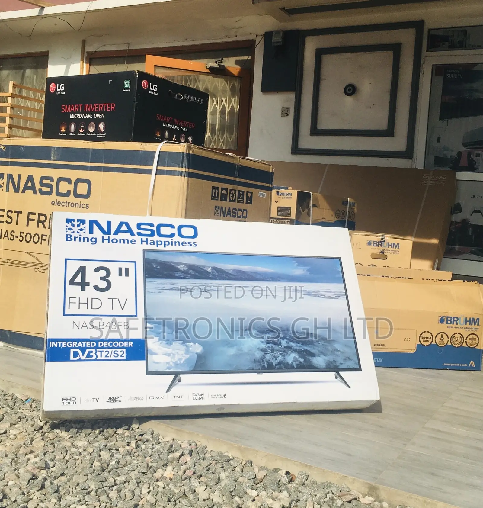 43 Inches Digital Nasco Black Satellite Glossy LED FHD Tv