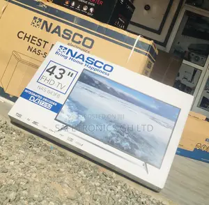 Glossy Black 43 Inches FHD Nasco LED Digital Satellite Tv