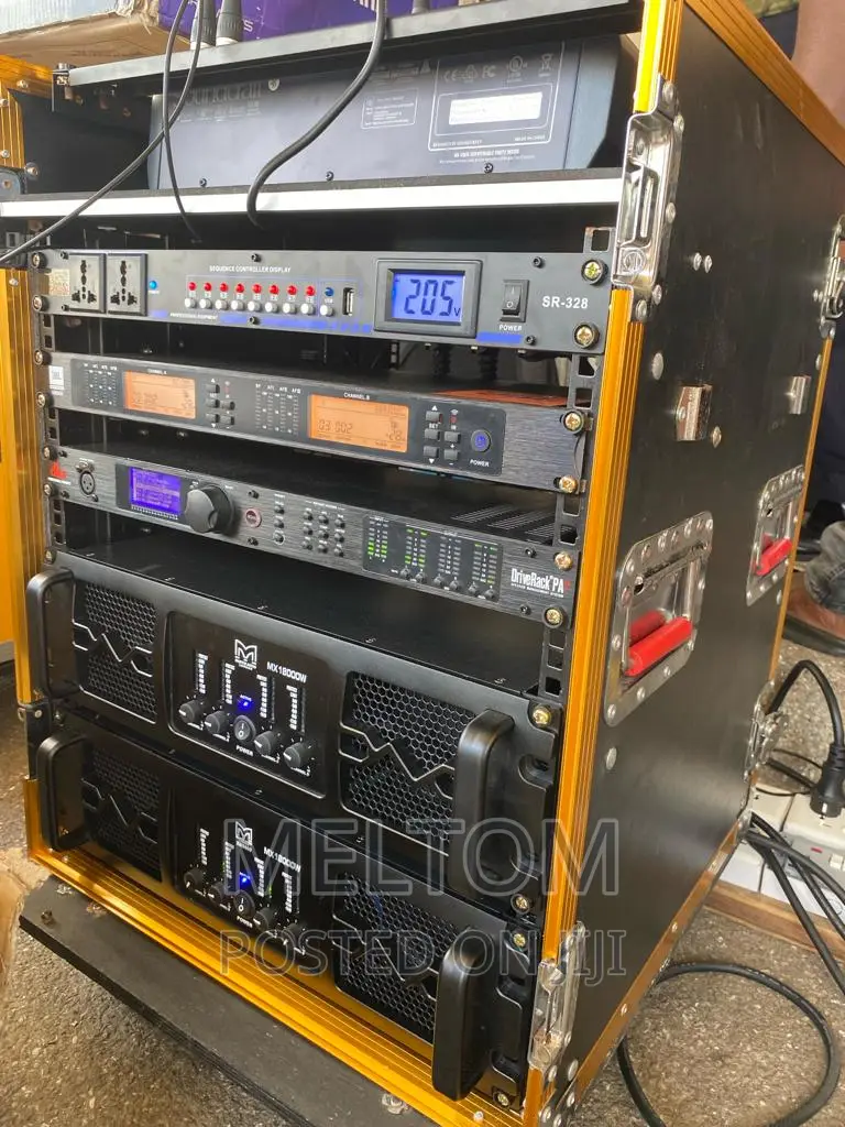 Line Array With Double Bass And Loaded Dj Rack Full Set-up