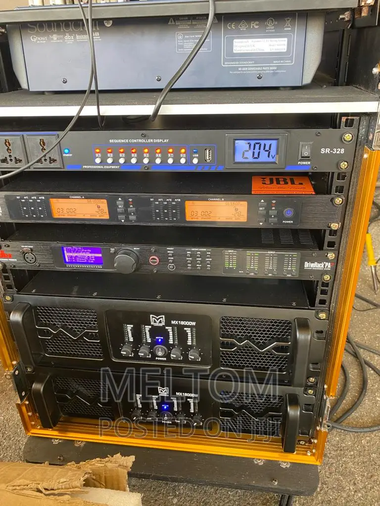 Line Array With Double Bass And Loaded Dj Rack Full Set-up