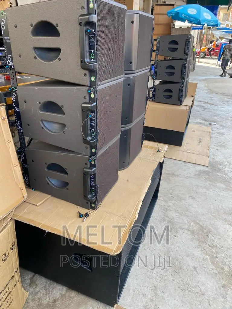 Line Array With Double Bass And Loaded Dj Rack Full Set-up
