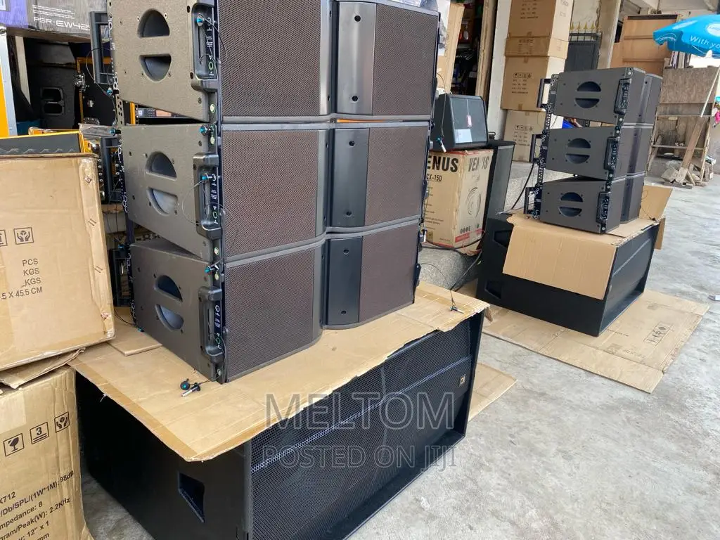 Line Array With Double Bass And Loaded Dj Rack Full Set-up