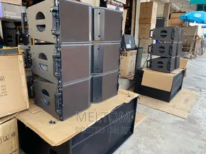 Line Array With Double Bass And Loaded Dj Rack Full Set-up