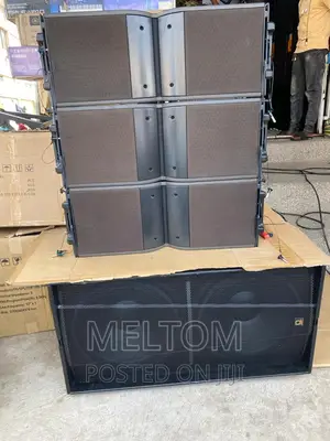 Line Array With Double Bass And Loaded Dj Rack Full Set-up