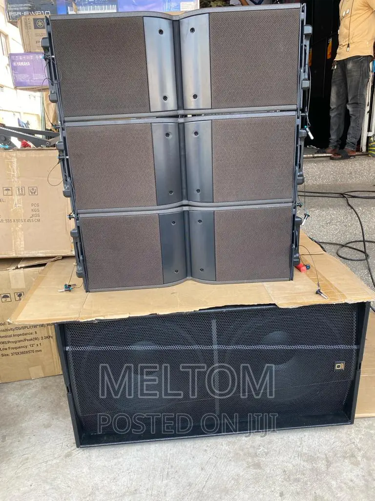 Line Array With Double Bass And Loaded Dj Rack Full Set-up