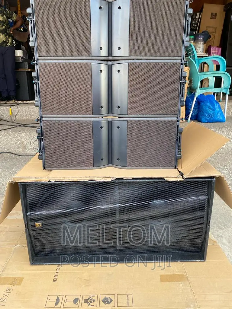 Line Array With Double Bass And Loaded Dj Rack Full Set-up