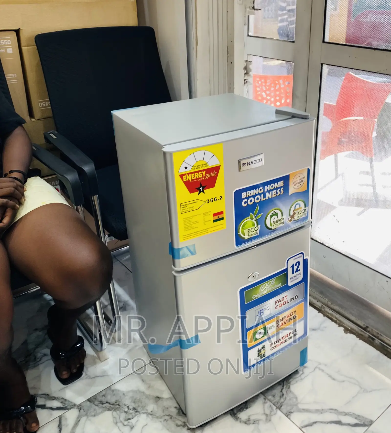Super Quality Nasco Double Door Table Top Fridge(Nasf2-120)