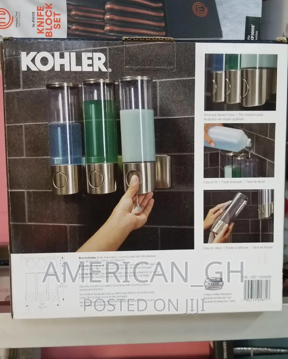 Kohler Wall-Mount 3 Chamber Shower Dispenser