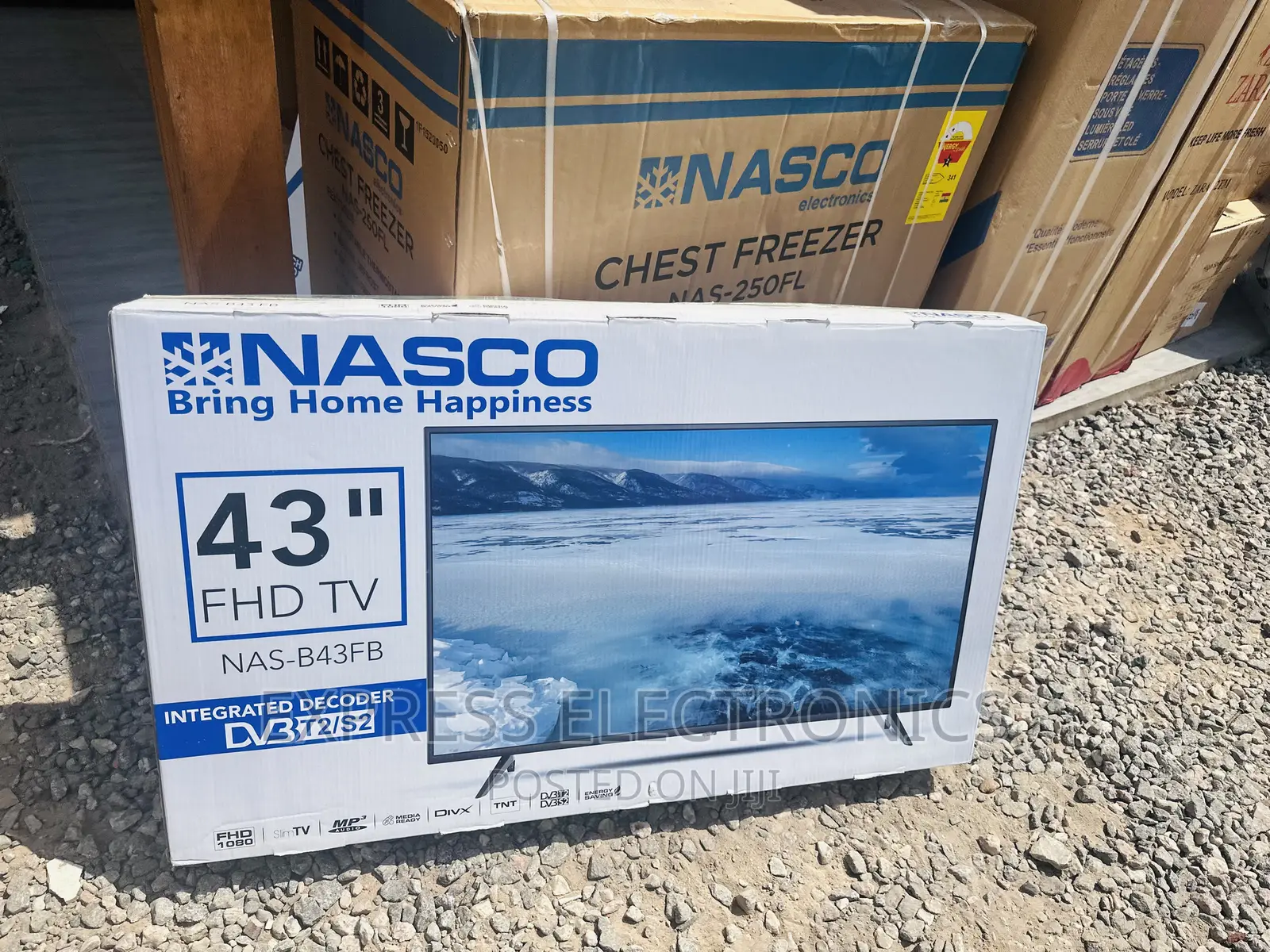 Adjustable Volume Tv FHD Satellite Digital Nasco 43”