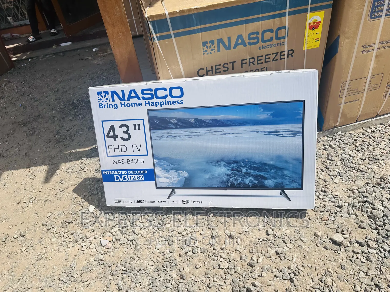 Adjustable Volume Tv FHD Satellite Digital Nasco 43”