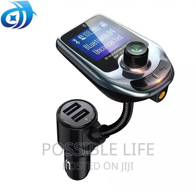 Double Car Fast Charger Mp3 Player Bluetooth