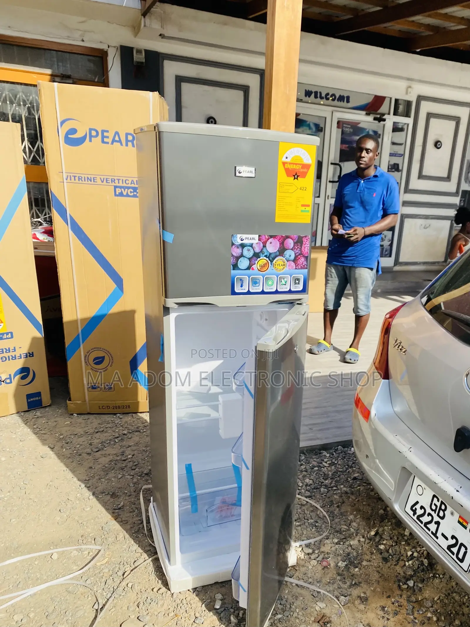High Quality Pearl PF-270 Ix Double Door Electric Fridge 