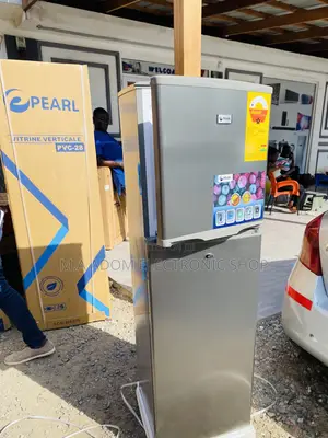 New Pearl PF-270 Ix Double Door Electric Fridge(Gray).