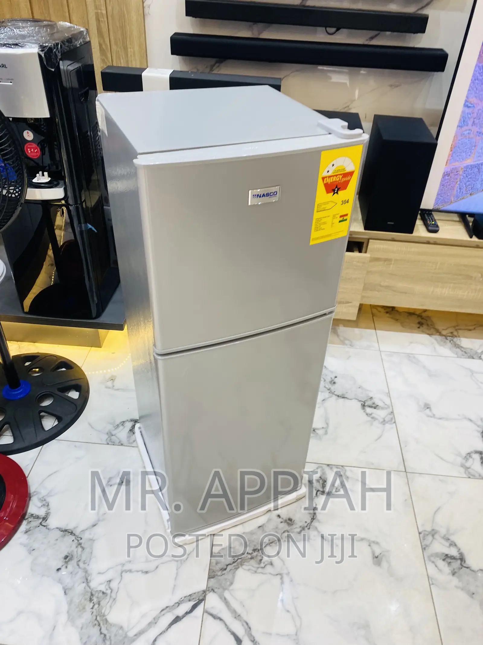 Solid Nasco Double Door Electric Fridge(Nasf2-13)Gray.