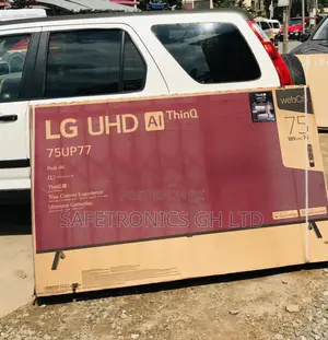 Smart UHD LG Black Electric UP77 75 Inches LED Glossy Tv