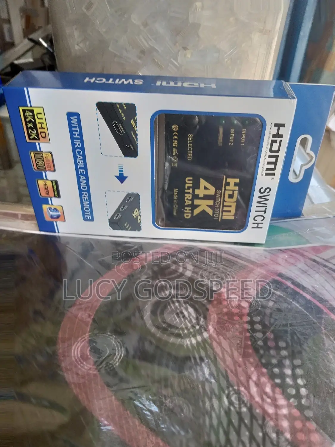 HDMI Switch 3 to 1 With IR Cable and Remote