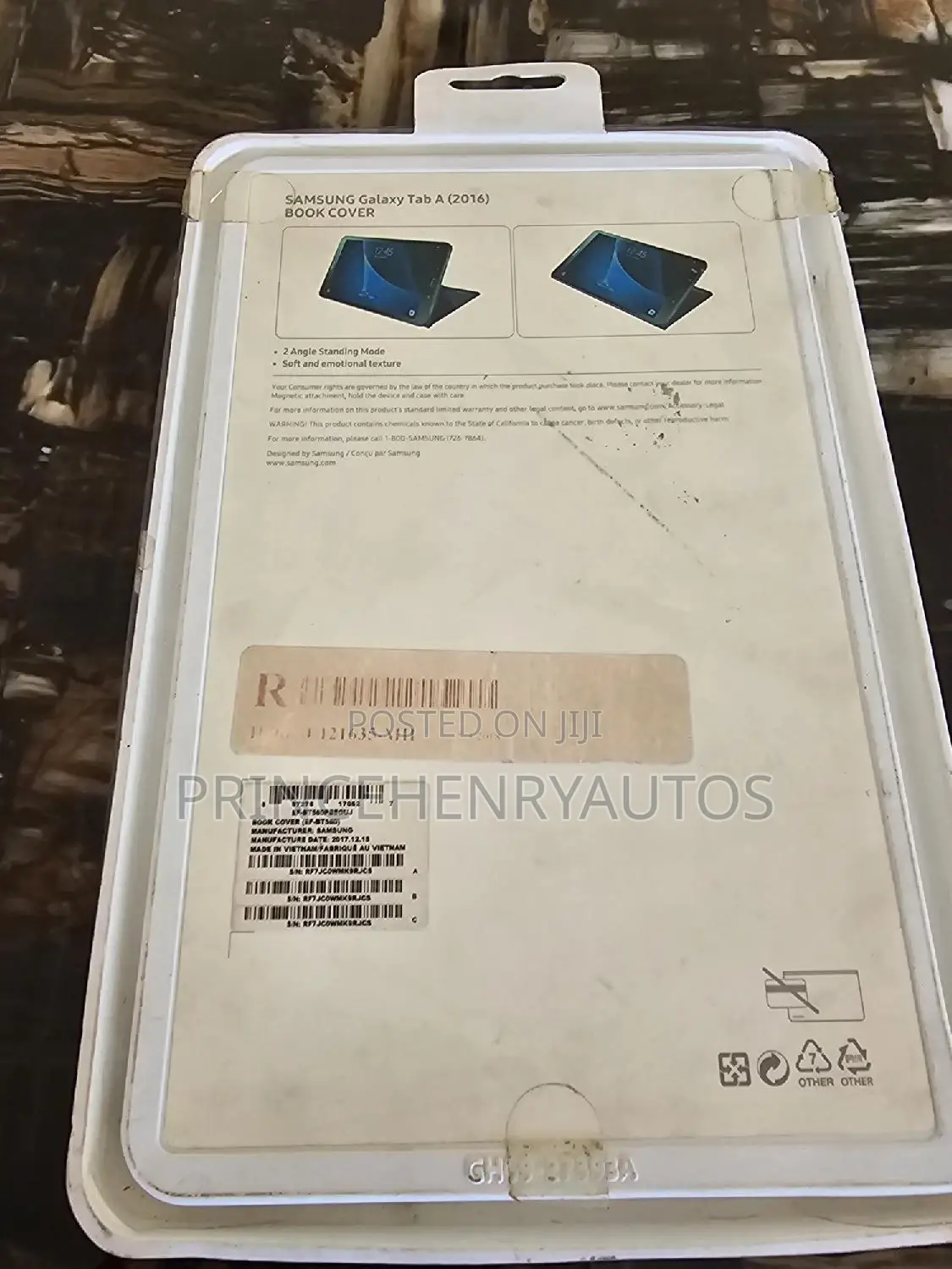Galaxy Tab a 10.1” Book Cover - Black EF-BT580PBEGWW
