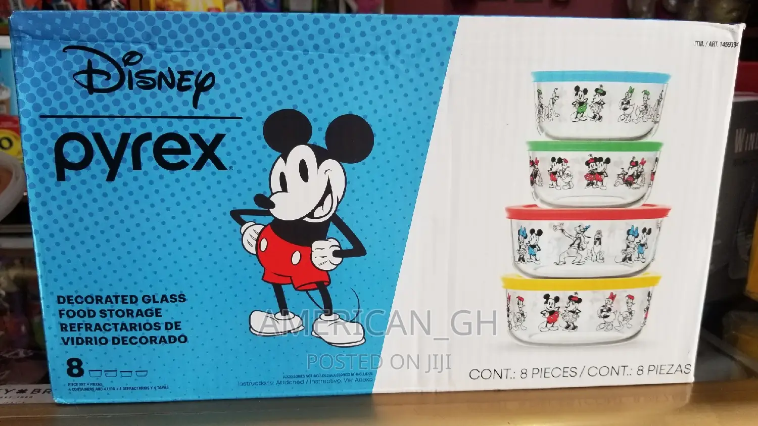 Pyrex Disney Glass Storage 8 Pieces Set