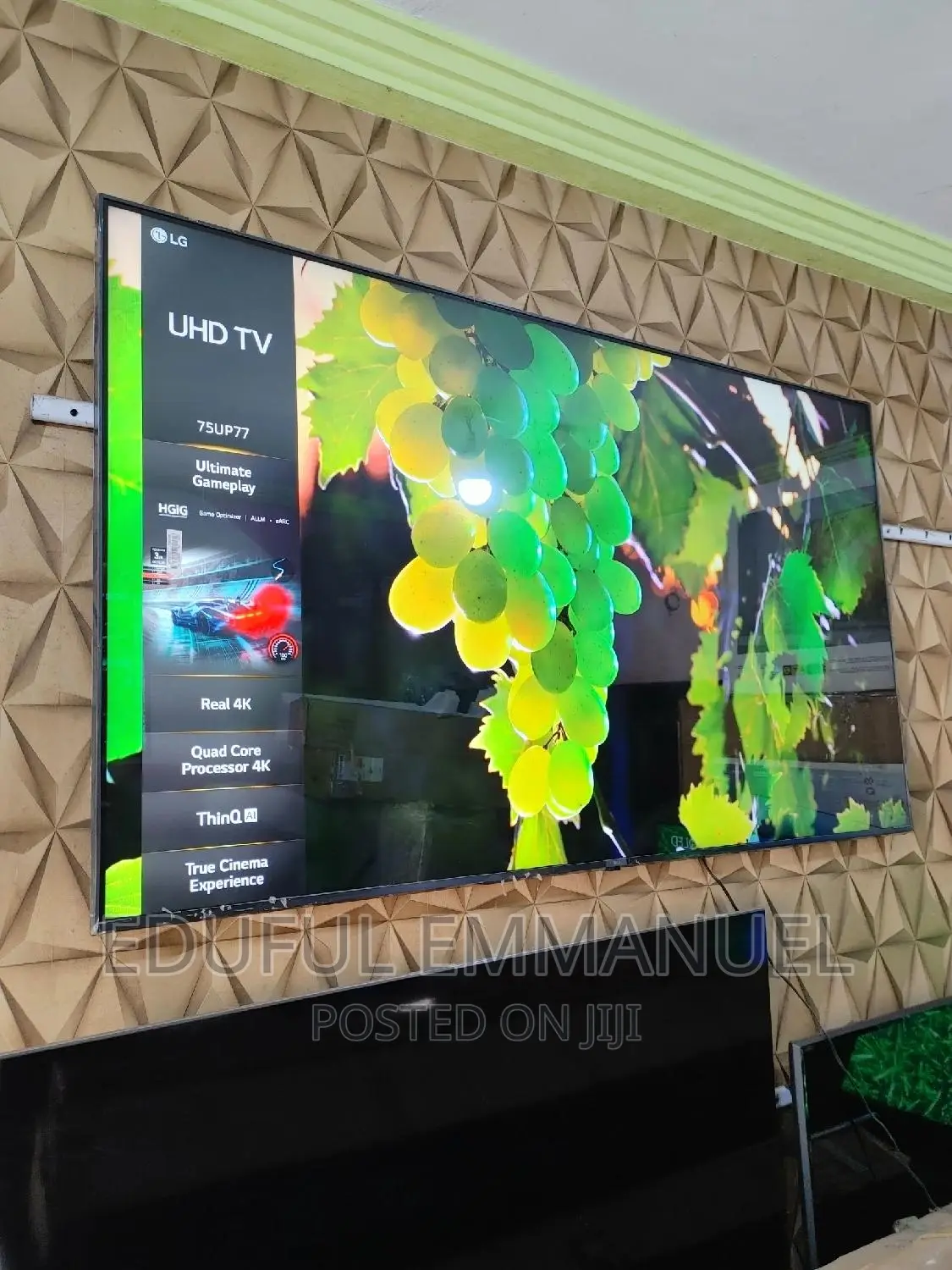 Lg 75" Uhd HDR Smart Up77 Netflix Apple Airplay Bluethoot
