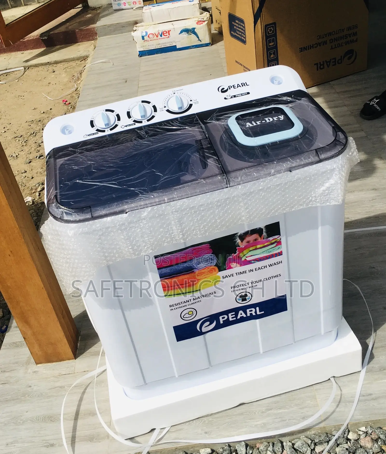 Pearl Twintub Topload Semiautomatic Washingmachine 7kg White